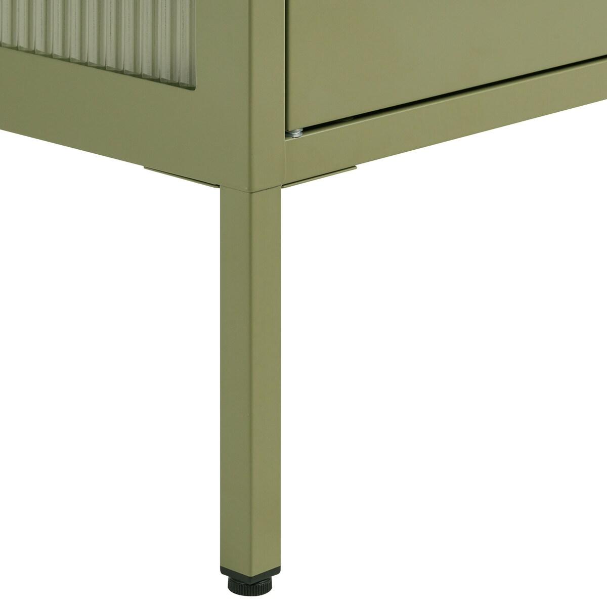 Witryna ze szklaną gablotą FOXTON 80 cm Metal Zielony