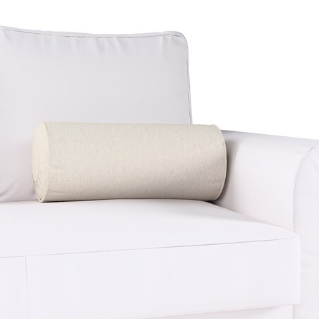 Poduszka wałek z zakładkami, melanż szaro-beżowy, Ø20 x 50 cm, Loneta