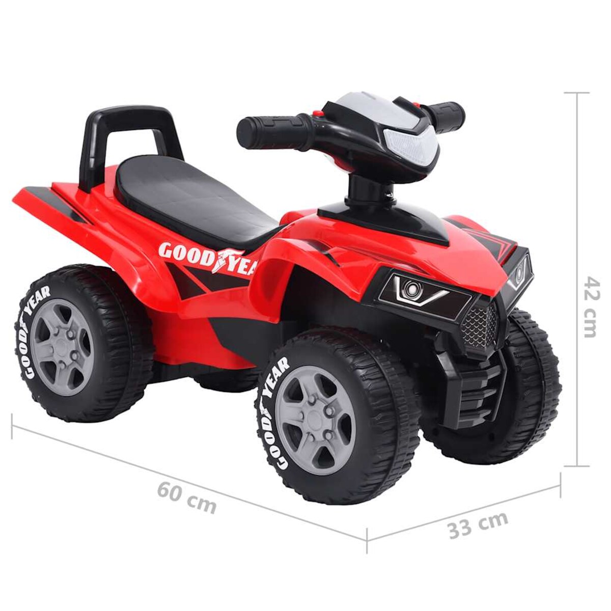vidaXL Jeździk quad Good Year, czerwony