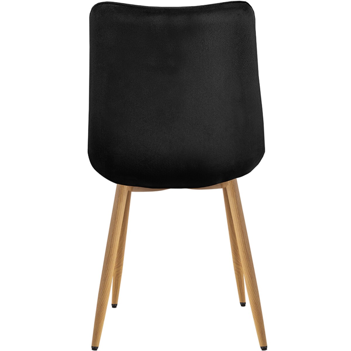 Krzesło tapicerowane do salonu jadalni pikowane welurowe czarne