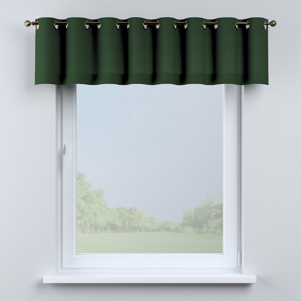 Lambrekin na kółkach 390x40 zielony