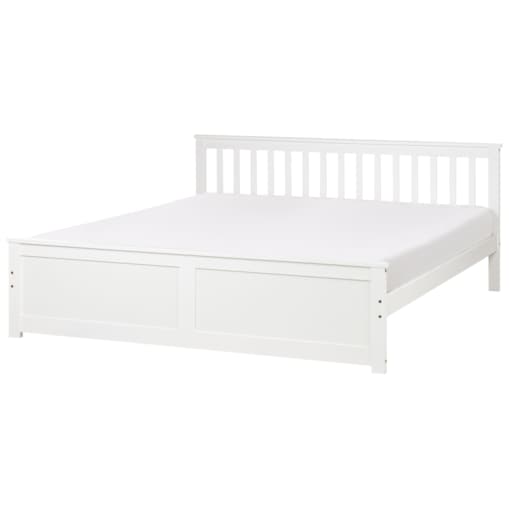 Łóżko OLENDON 180 x 200 cm Drewno Biały