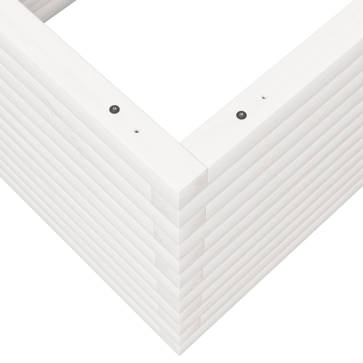 vidaXL Donica ogrodowa, biała, 110x60x45,5 cm, lite drewno sosnowe