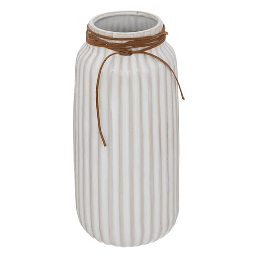Ceramiczny wazon z ozdobnym rzemieniem, 28,5 cm