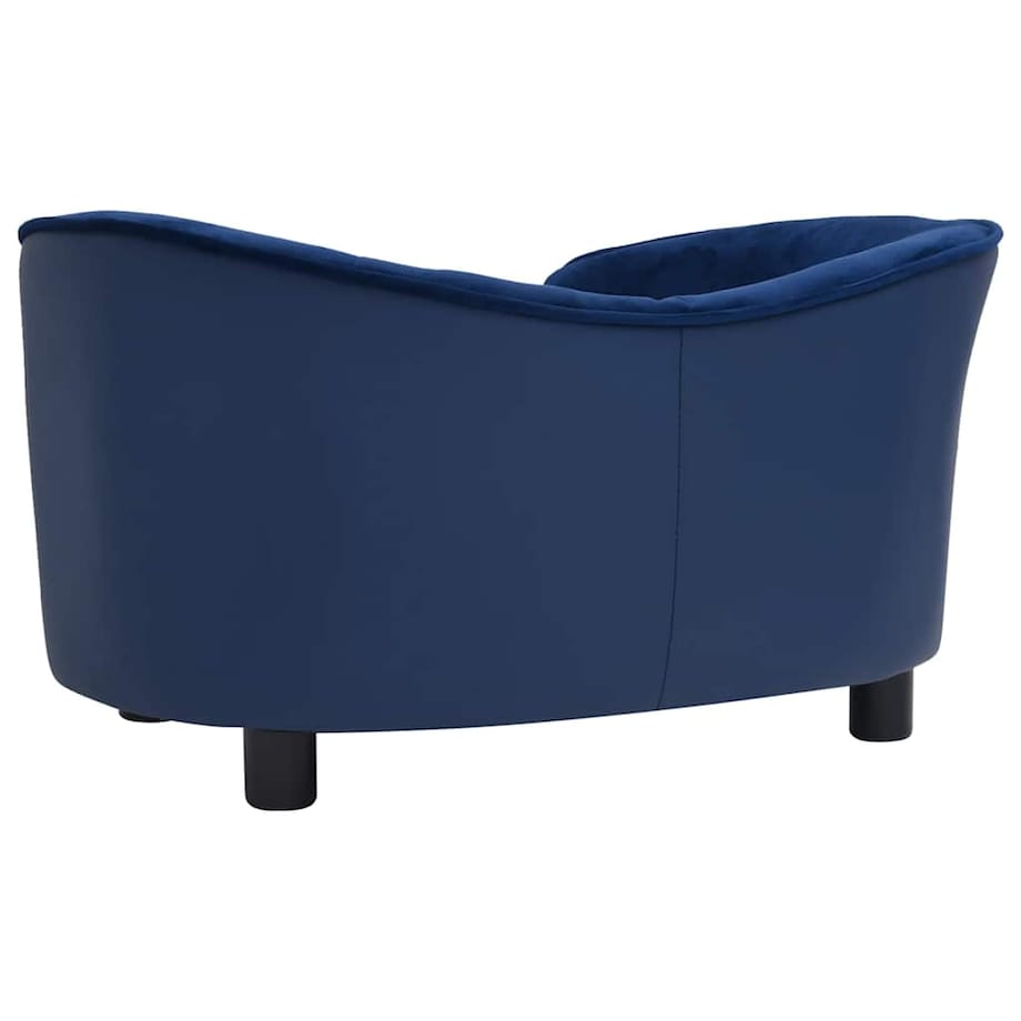 vidaXL Sofa dla psa, niebieska, 69x49x40 cm, plusz i sztuczna skóra