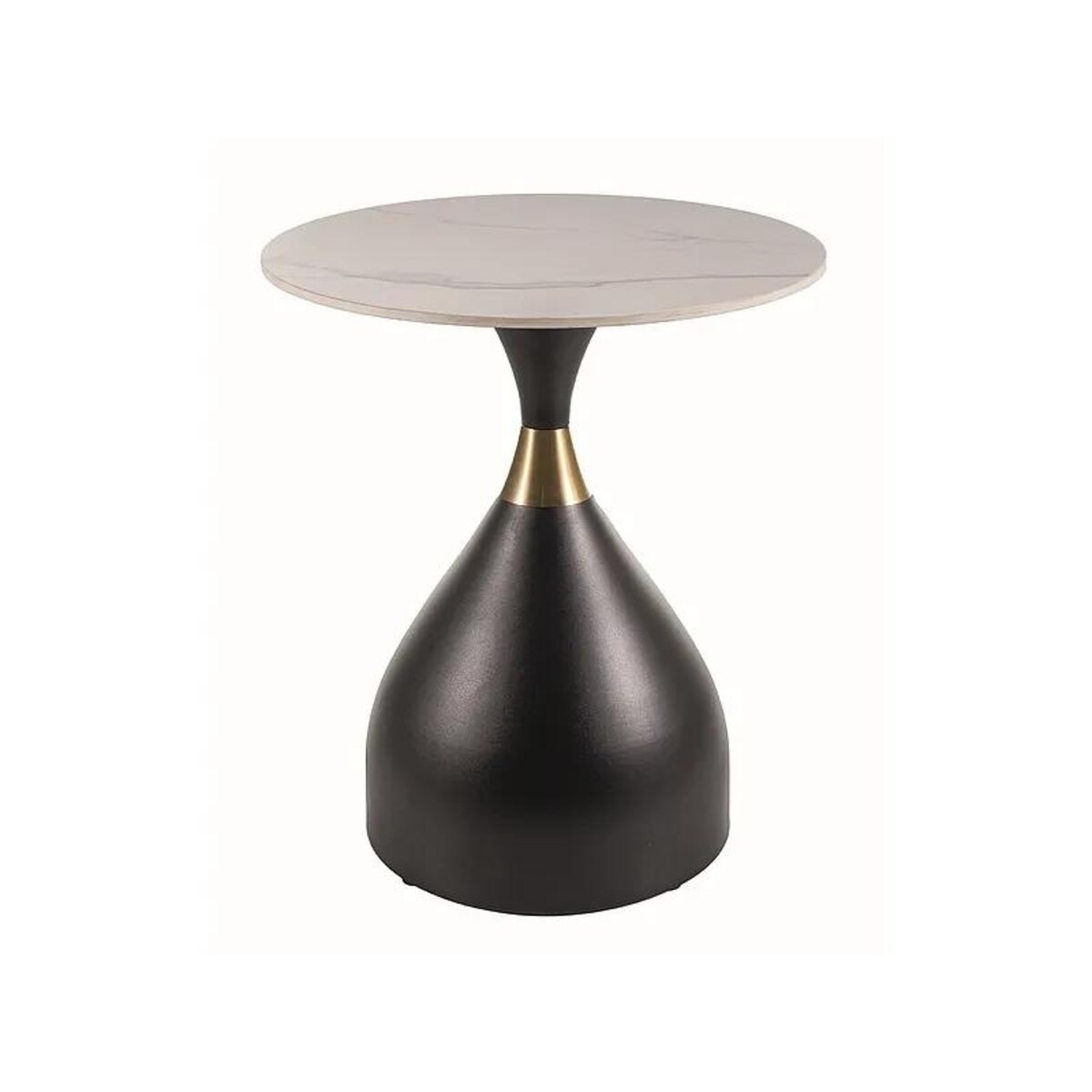 Ława VIRGO 50x50 biały marmur/czarny mat