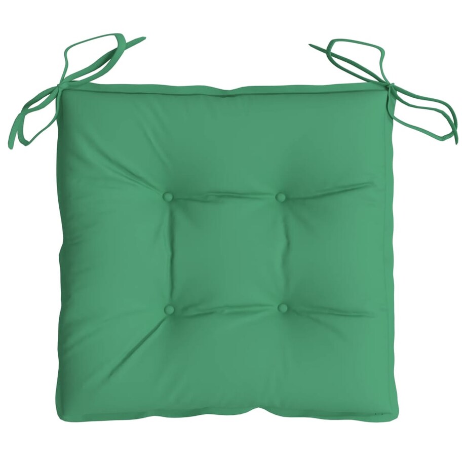 vidaXL Poduszki na krzesła, 4 szt., zielone, 40x40x7 cm, tkanina