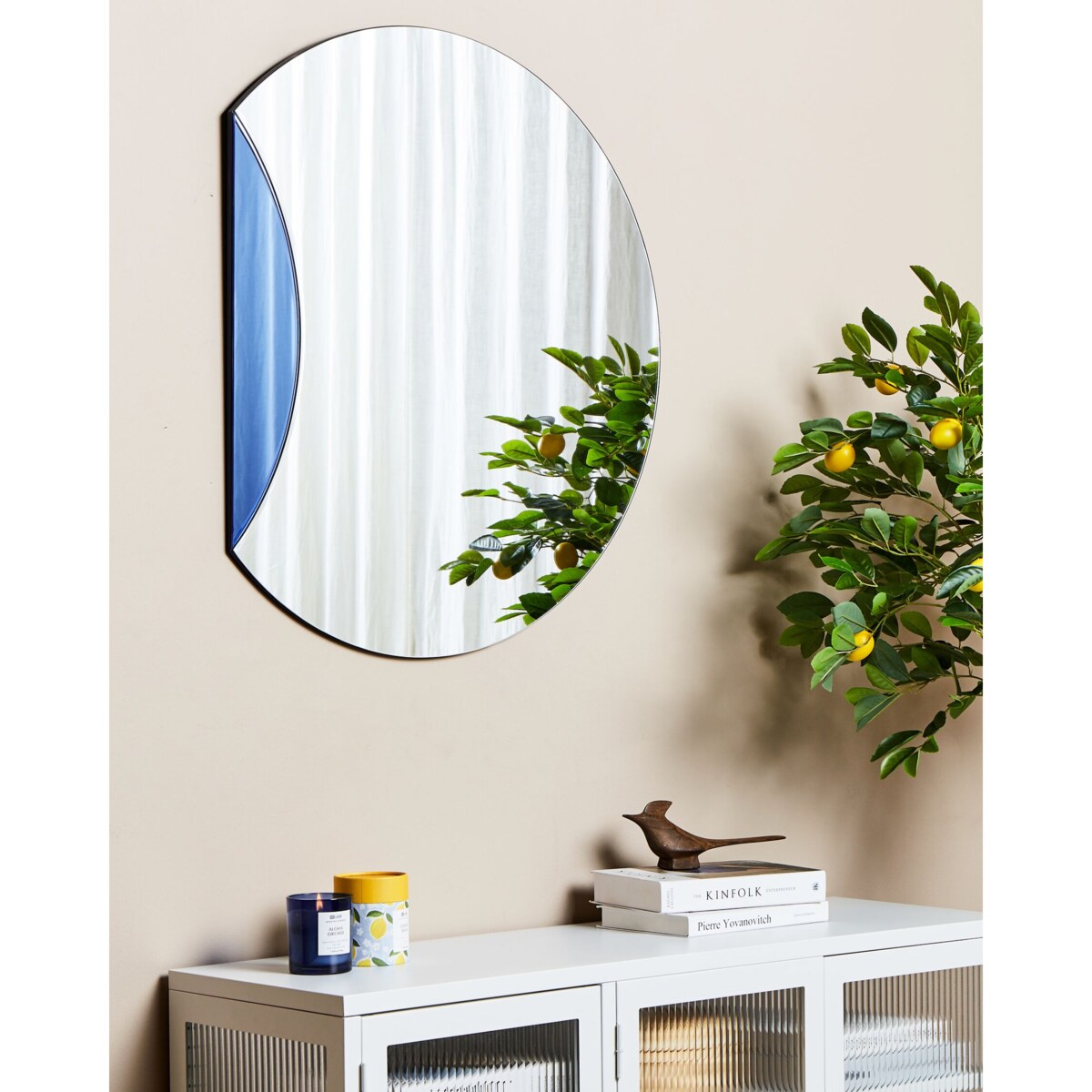 Lustro ścienne 70 x 79 cm niebieskie CAMBRAI