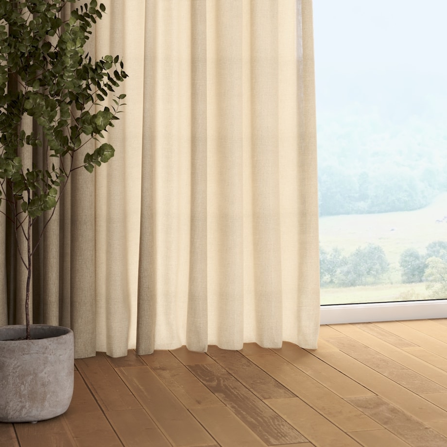 Zasłona na taśmie marszczącej 1 szt. 130x245 beżowy