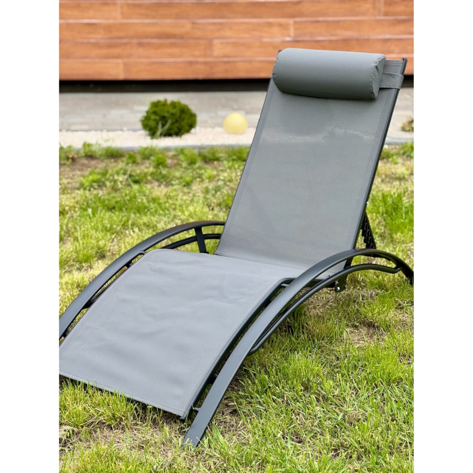 Leżak OGRODOWY wygodny aluminiowy