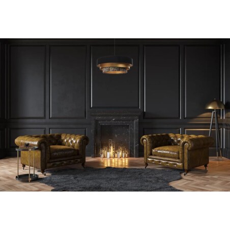 Lampa wisząca TRIO MIX czarna/złota/wielokolorowa