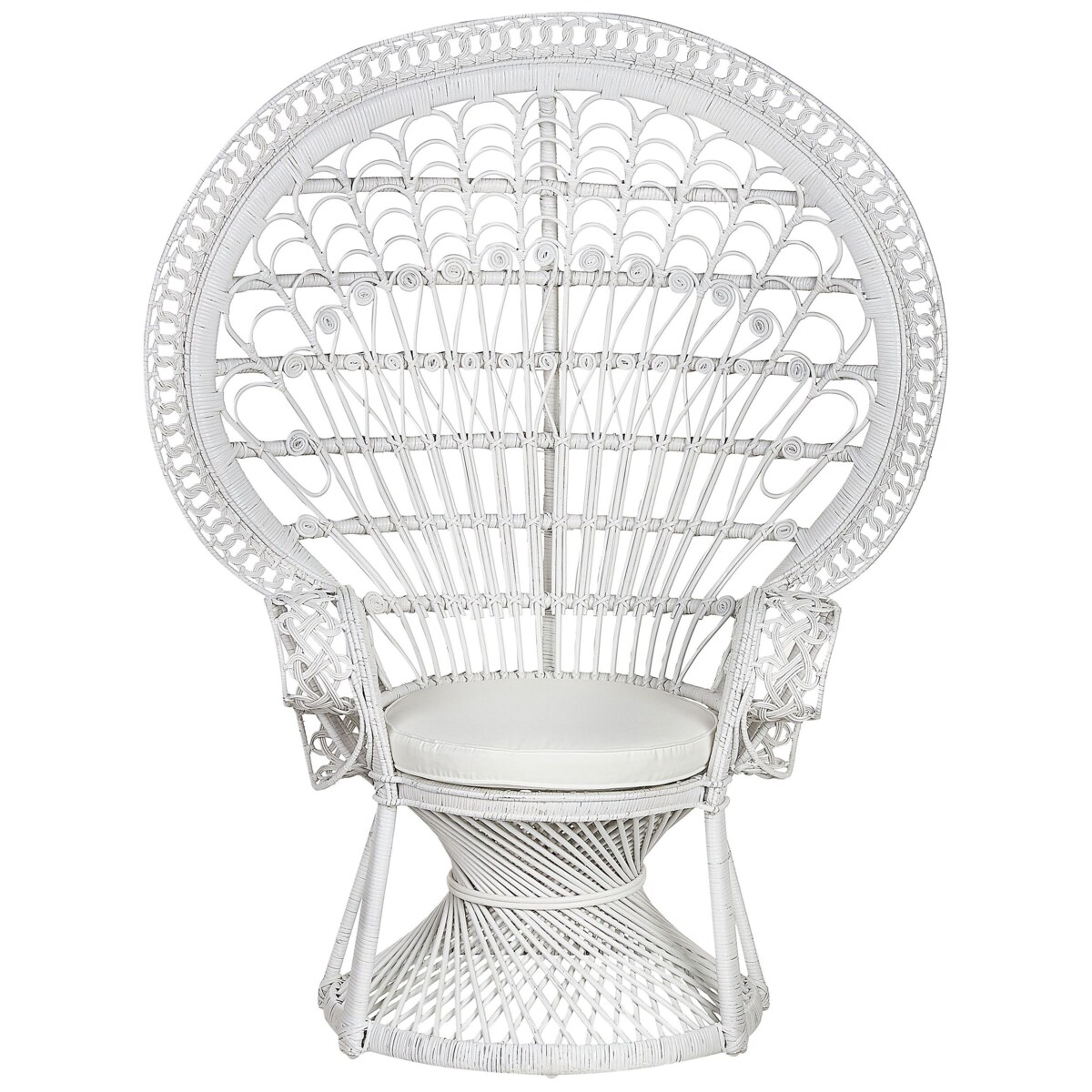 Fotel paw EMMANUELLE Rattan Biały