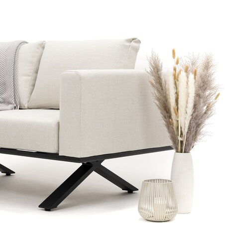 Meble ogrodowe nowoczesne luksusowe aluminiowe MARABELLA beżowo białe