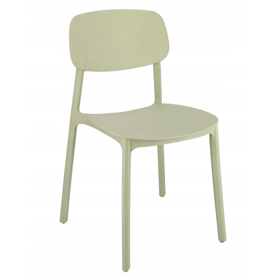 4 x Krzesło wygodne LARA plastikowe szałwiowe