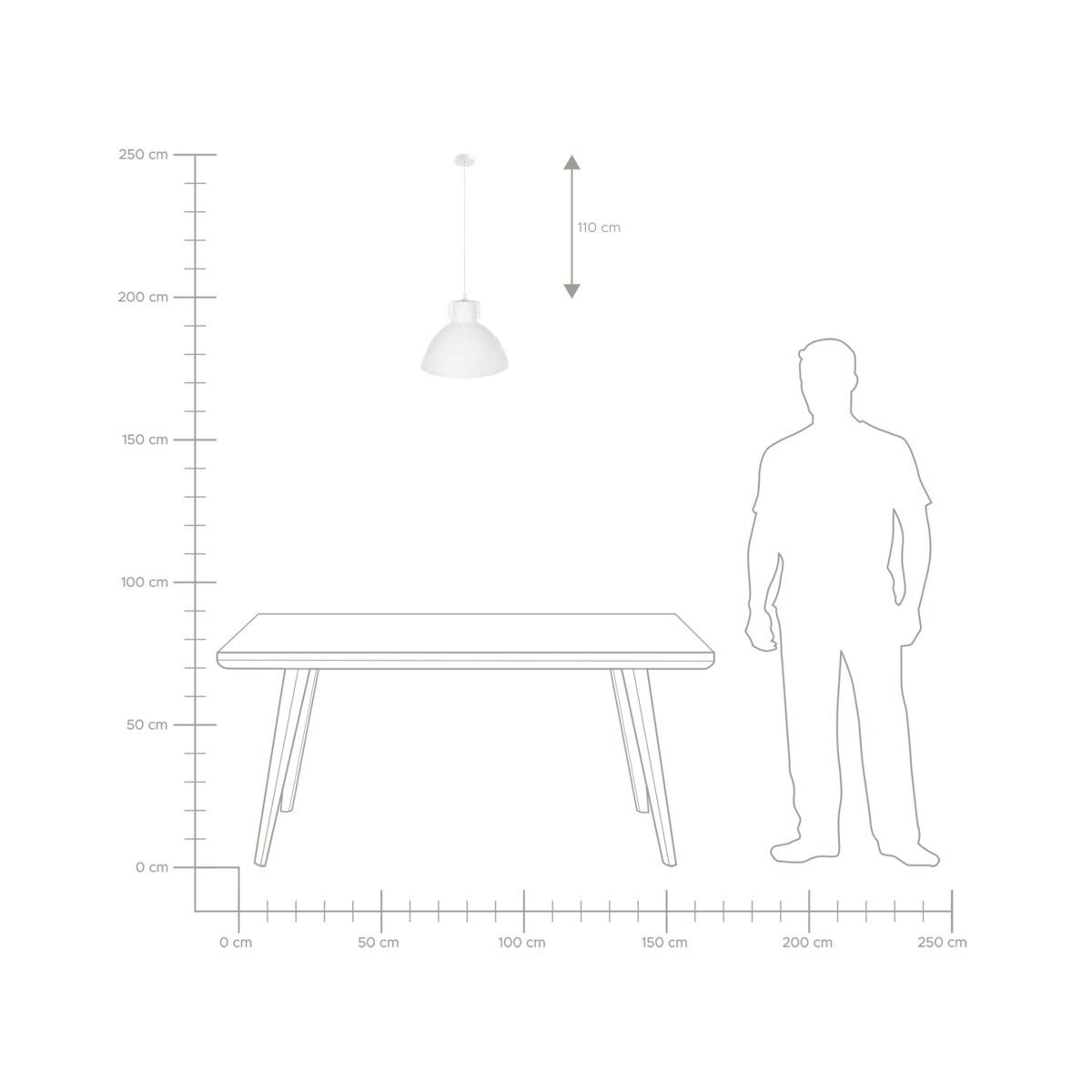 Lampa wisząca MIGUELETE Papier-mâché Biały