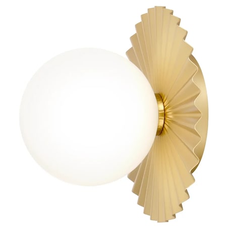 Ścienny kinkiet kula Marbella W01401AU Cosmolight muszla szkło złoty biały