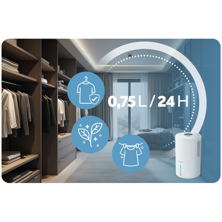 Osuszacz powietrza pochłaniacz wilgoci 60W timer led 353000 Berdsen