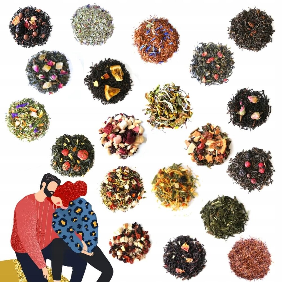 Najlepszy podarunek Zestaw wyjątkowych smaków herbat dla zakochanych gift