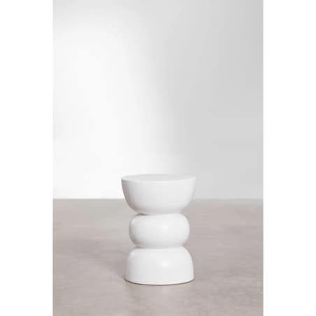 Okrągły stolik pomocniczy Ø35 cm z ceramiki Tiyi