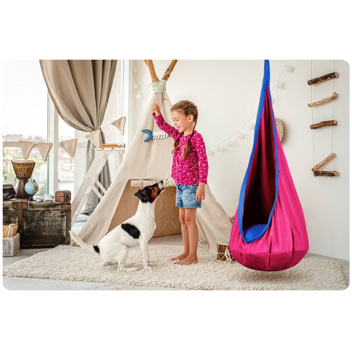 Kokon huśtawka bujak fotel wiszący dla dzieci Neo-Sport