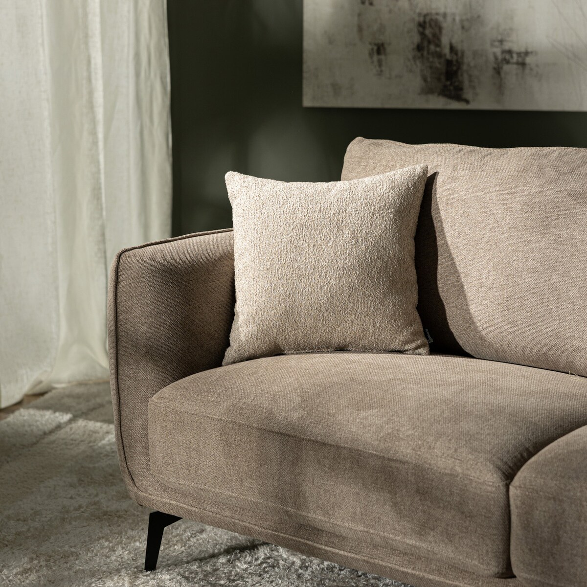 Poszewka Kinga na poduszkę 50x50 beżowy melanż