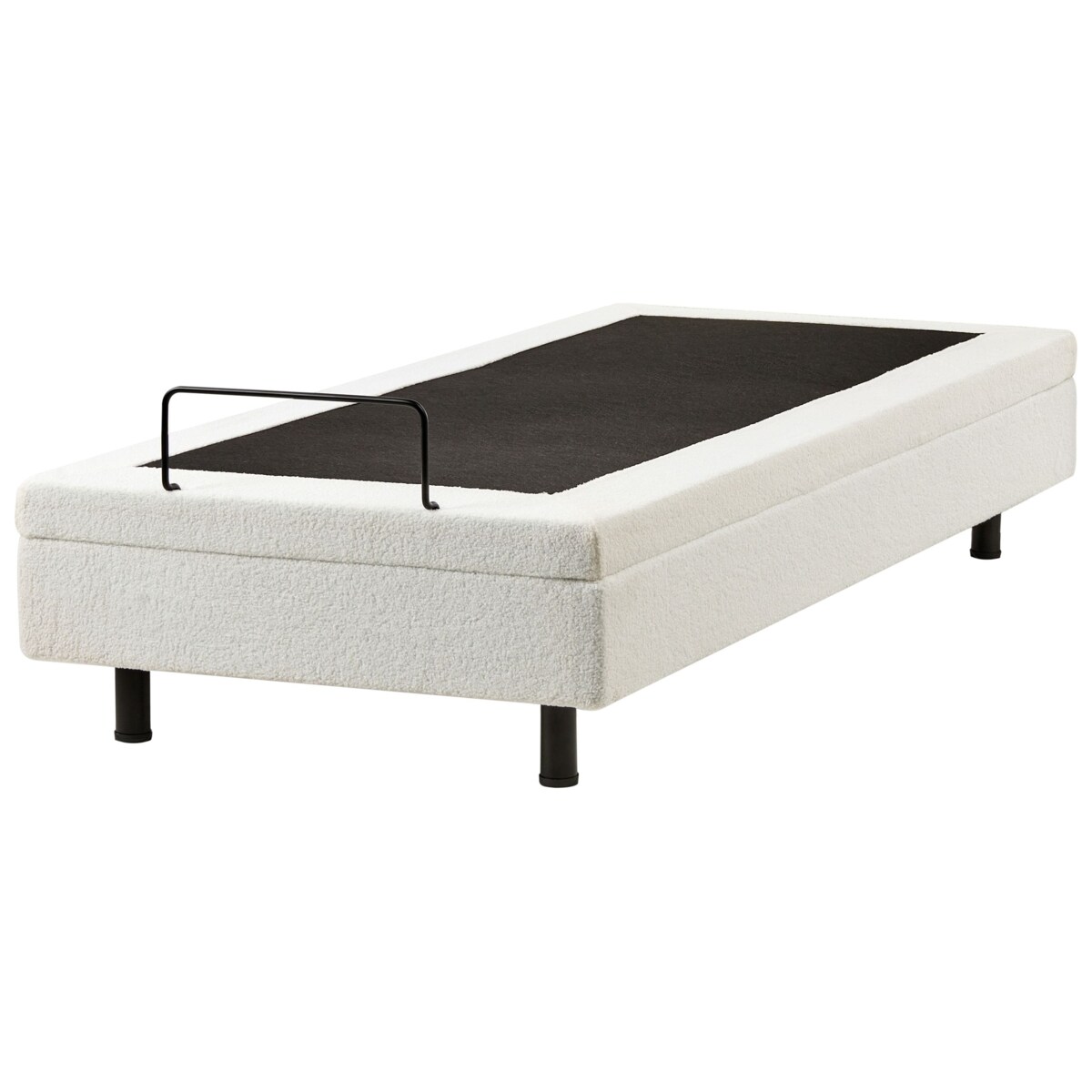 Łóżko regulowane bez zagłówka Boucle DUKE 90 x 200 cm Złamana biel