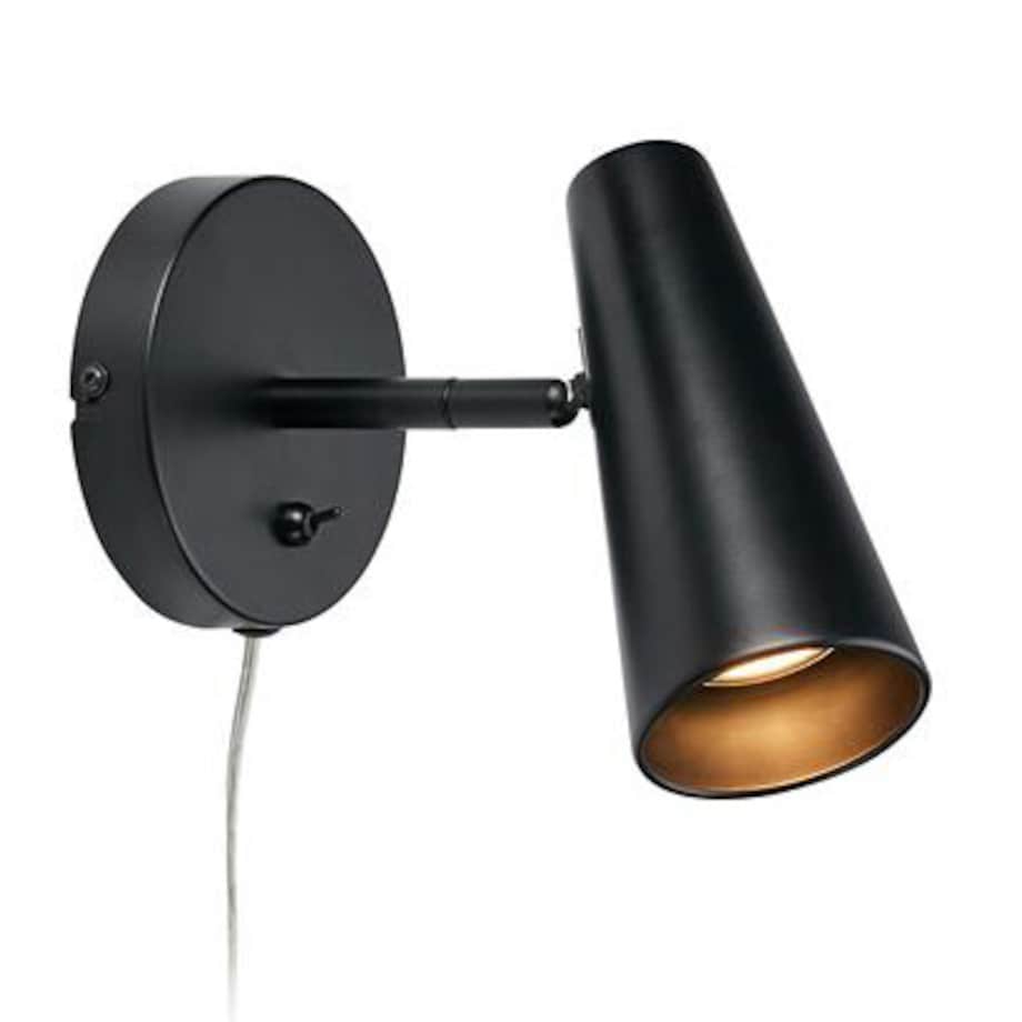 Ścienny spot sypialniany Crest 108200 kinkiet do czytania czarny