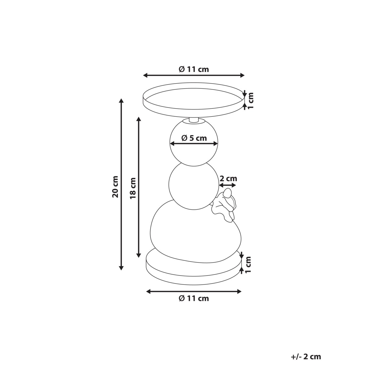 Świecznik KRIVODOL Marmur 20 cm Kolorowy