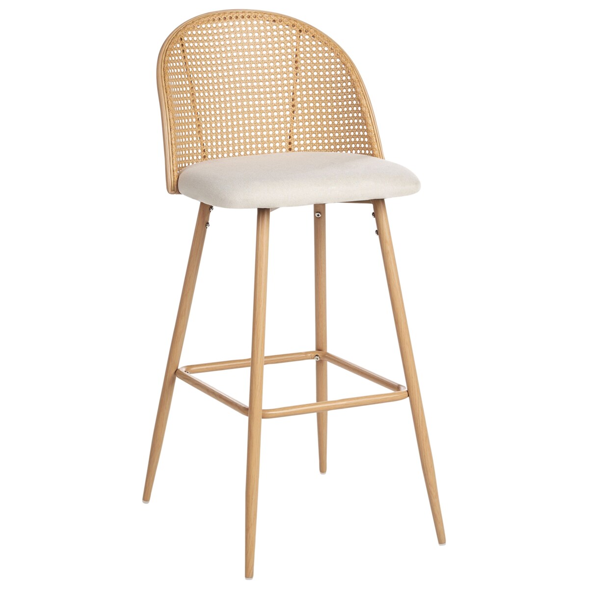 Zestaw 2 krzeseł barowych CORNELL Metal Jasnobrązowy