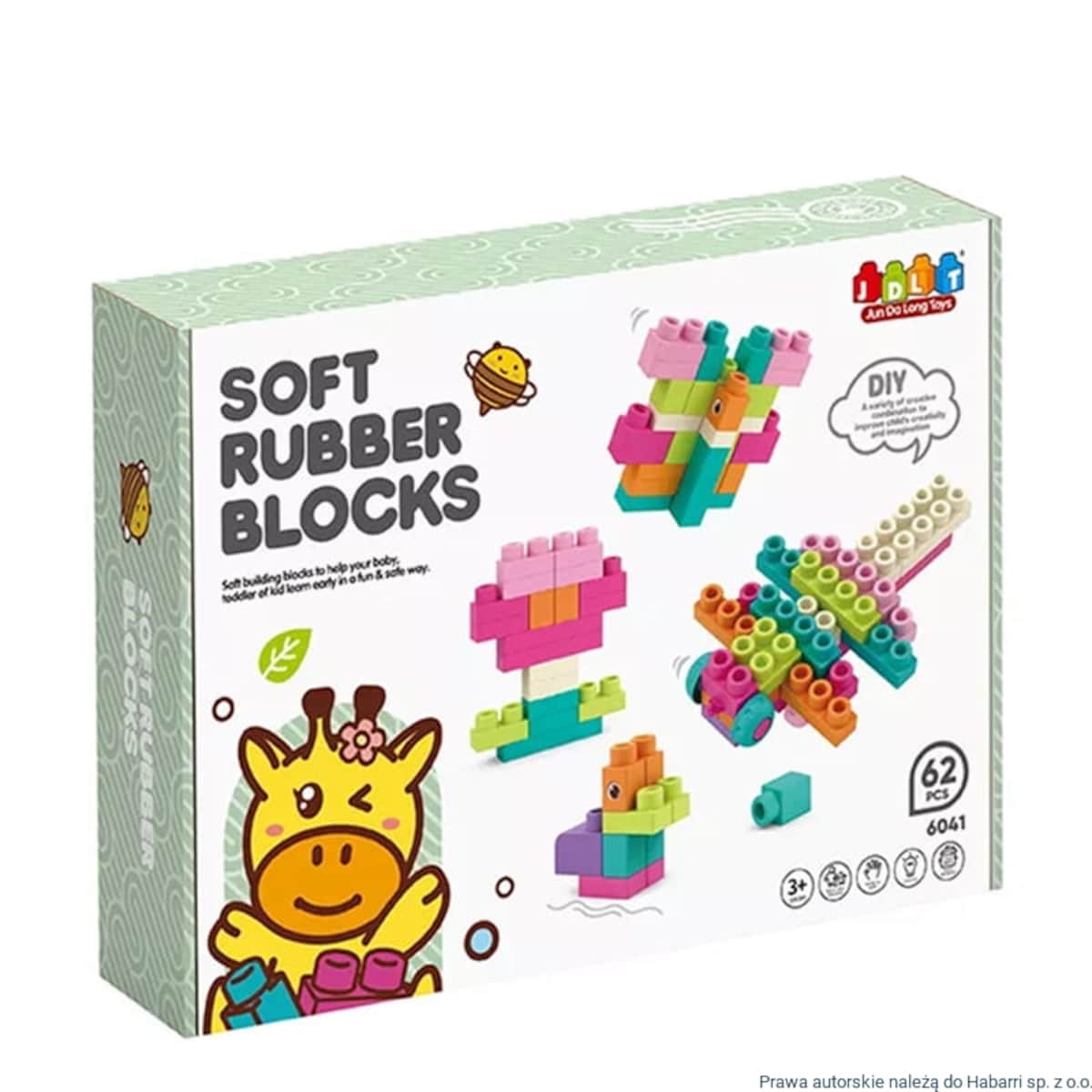 SOFT blocks - miękkie klocki konstrukcyjne 62 elementy 6041