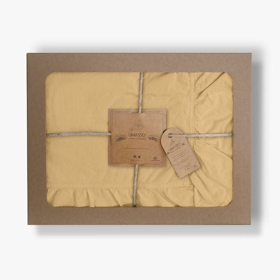 Pościel bawełniana 220x200 Stonewashed Exclusive, Soybean