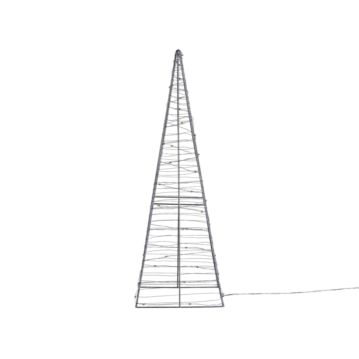 Dekoracja ogrodowa LED choinka 60 cm srebrna PUKSALA