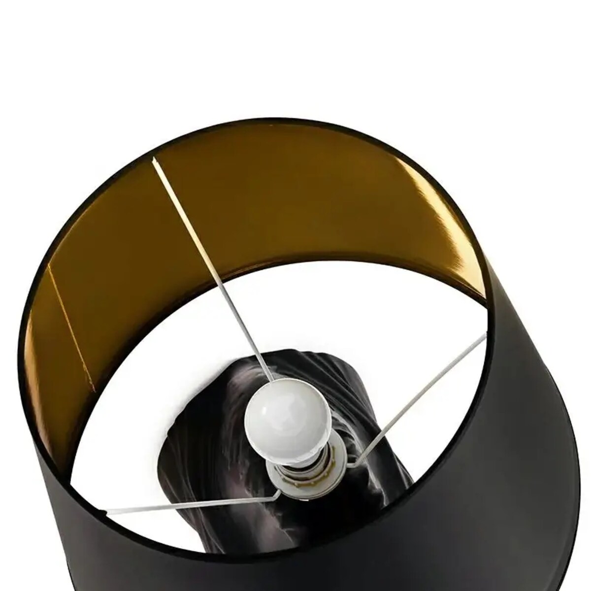 Podłogowa lampa salonowa HORSE S koń z abażurem czarny