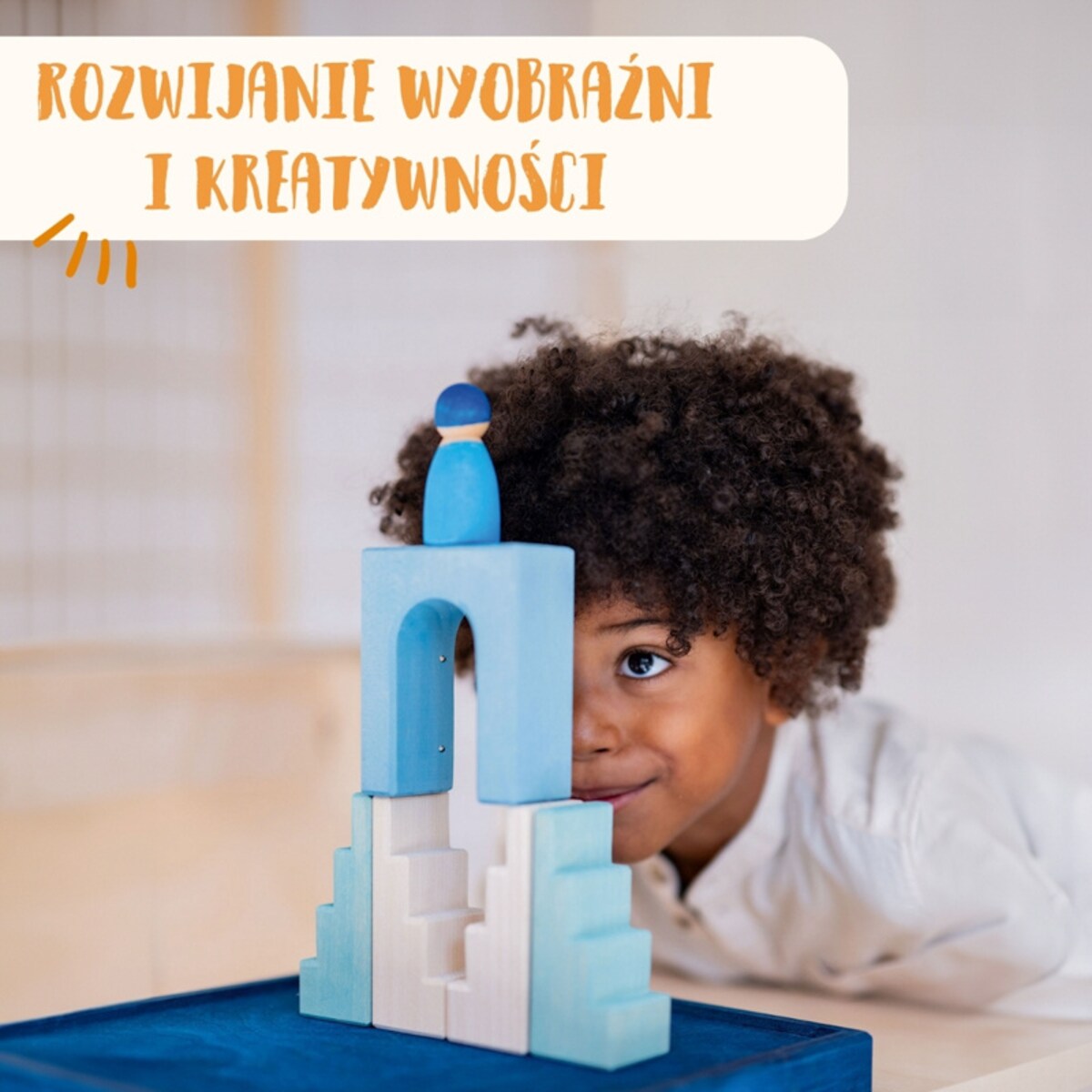 Układanka drewniana w ramce – klocki drewniane Grimm's dla dzieci