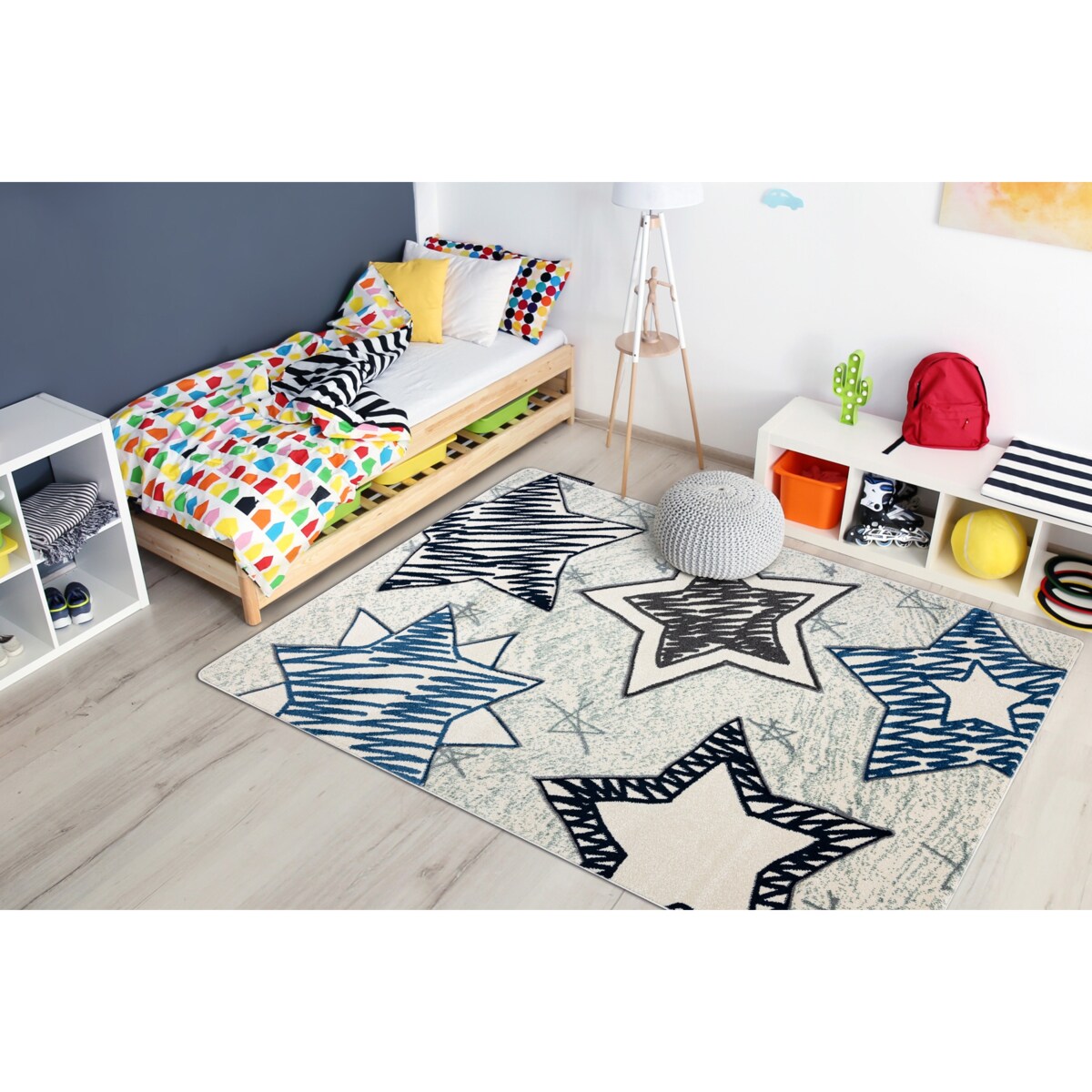 Dywan PETIT STARS gwiazda, gwiazdki niebieski 200x290 cm