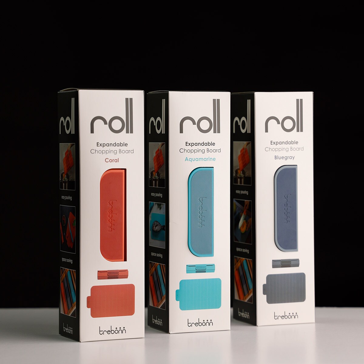 Składana deska kuchenna Roll - Aquamarine / Trebonn