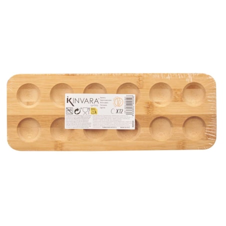 Pojemnik na jajka do lodówki, bambusowy, 30 x 11,5 cm