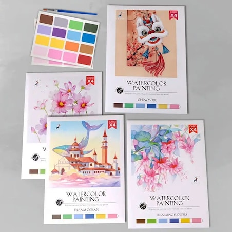 Malowanie akwarelą - Poezja kwiatów - 4 elementy