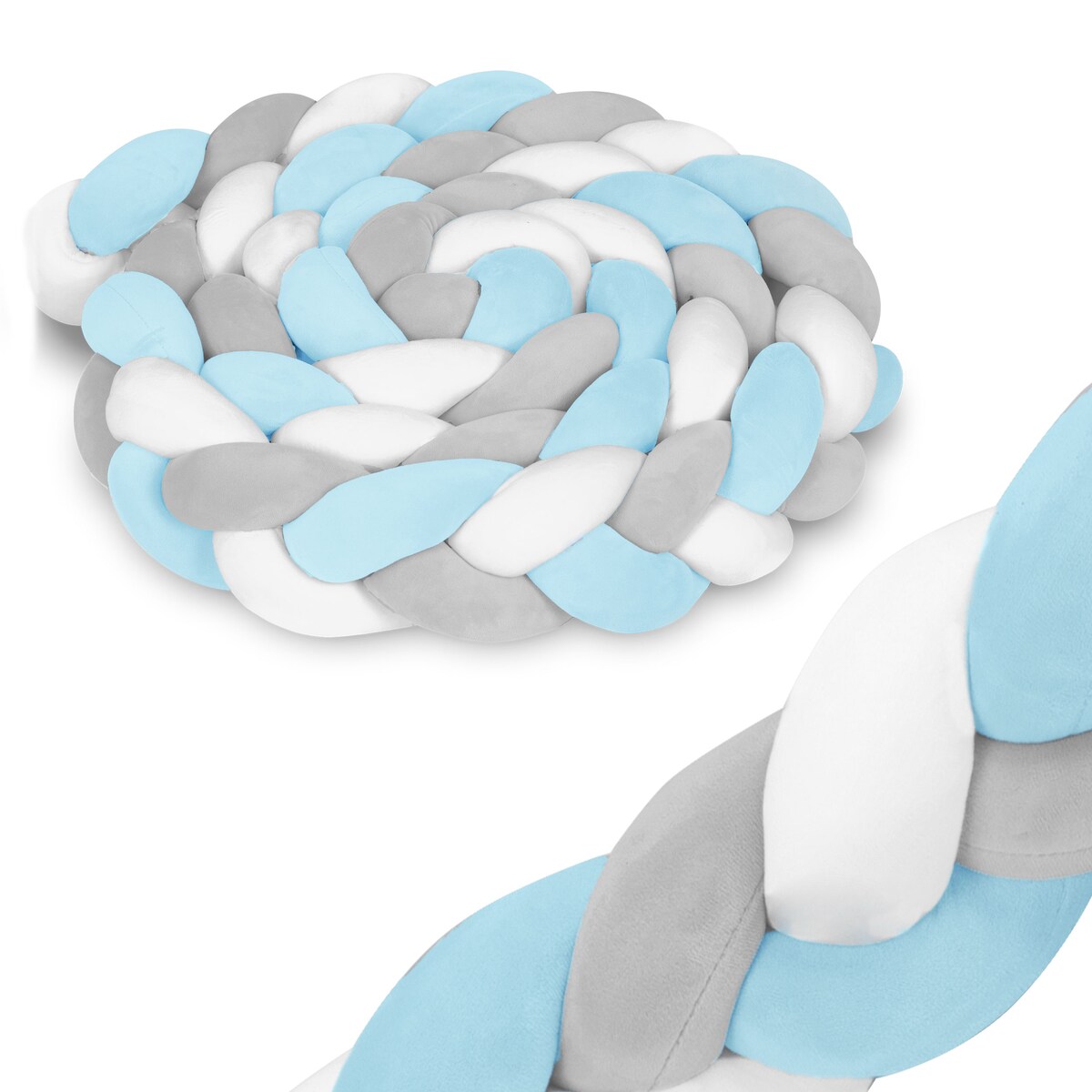 Ochraniacz do łóżeczka warkocz otulacz pleciony 3m Ricokids