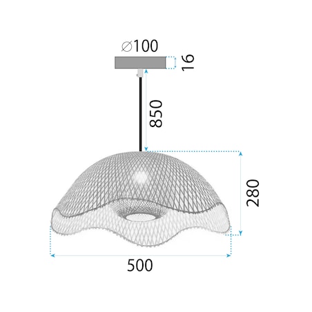 Lampa wisząca pleciona Boho APP1633-1CP