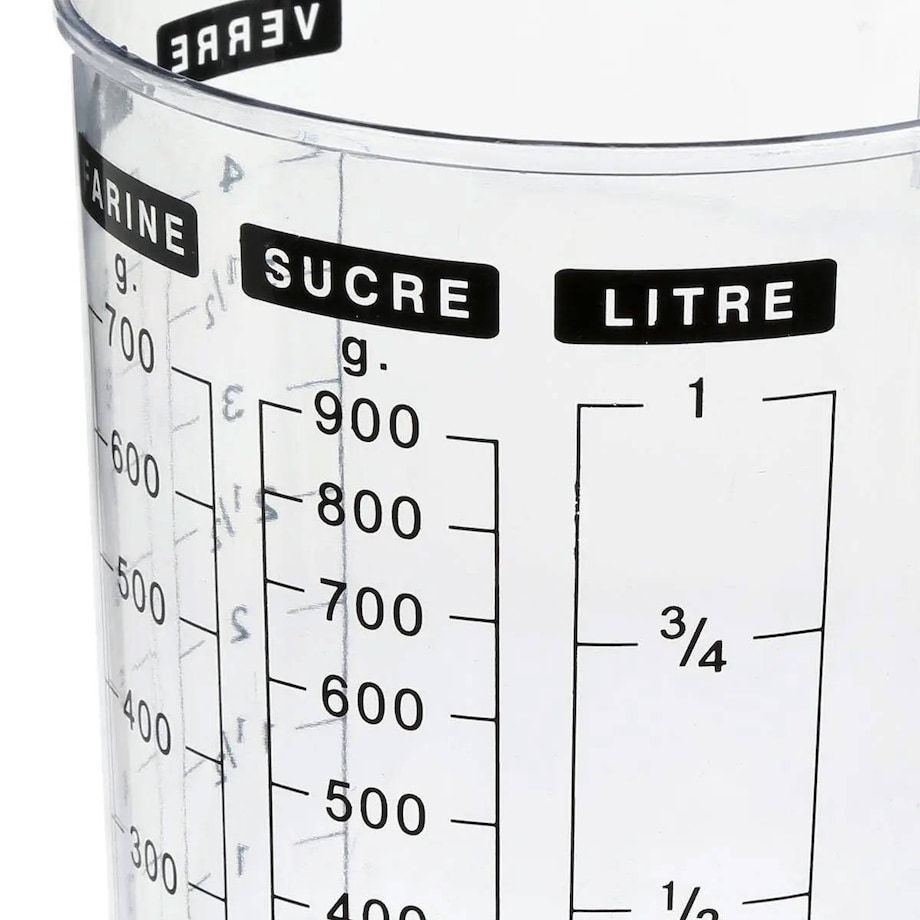 Miarka kuchenna do produktów sypkich, 2 komory, tworzywa sztuczne