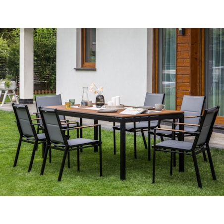 Stół ogrodowy rozkładany TOFANE 198/248 cm 90 cm Brązowy