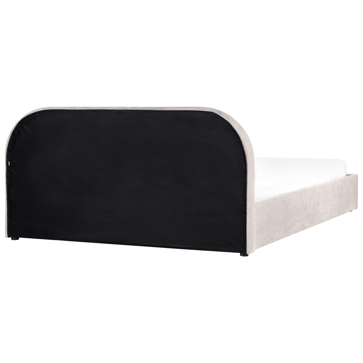 Łóżko z pojemnikiem QUILLIEN 180 x 200 cm Beżowoszary