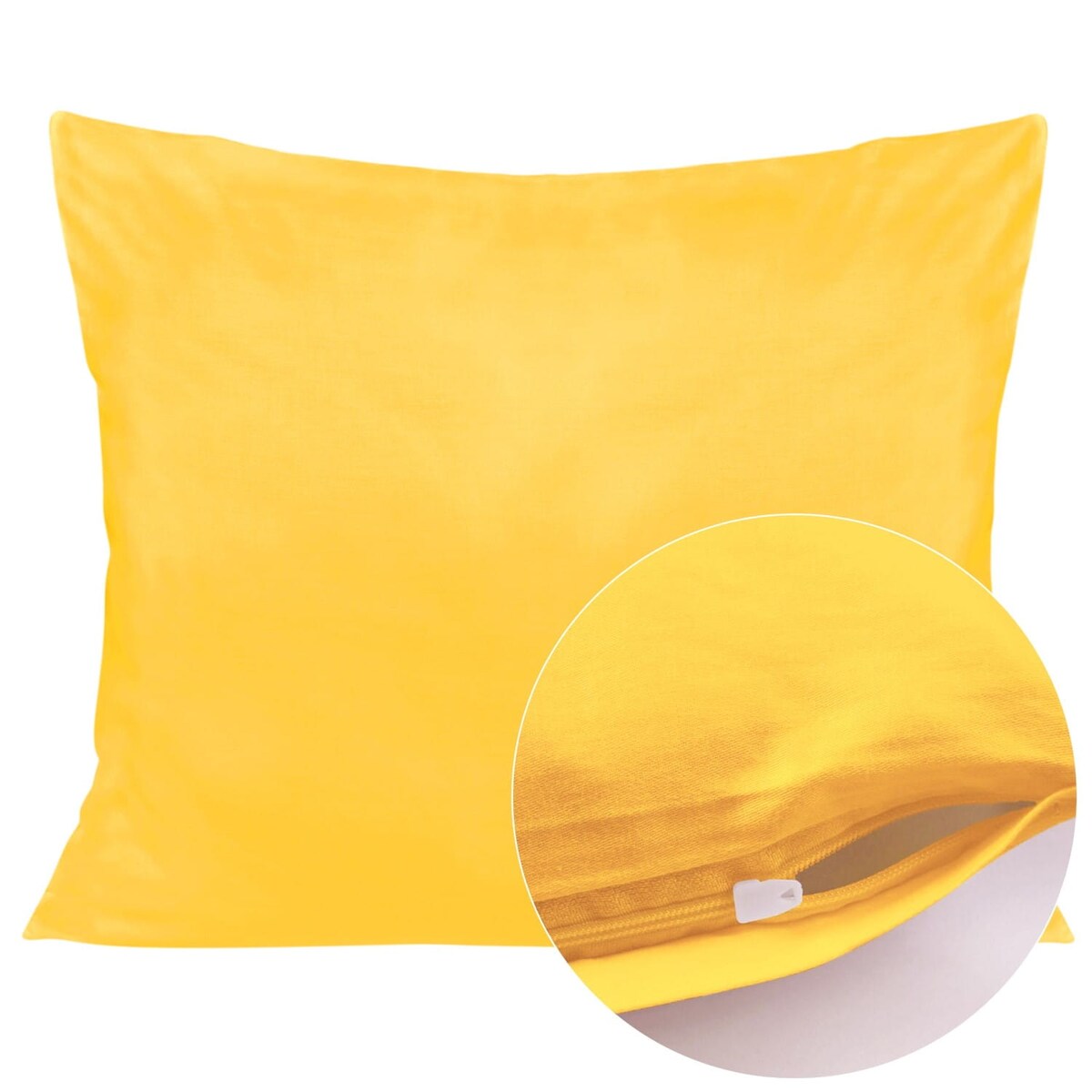 Poszewka satynowa 70x80 kolor żółta