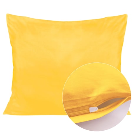 Poszewka satynowa 70x80 kolor żółta