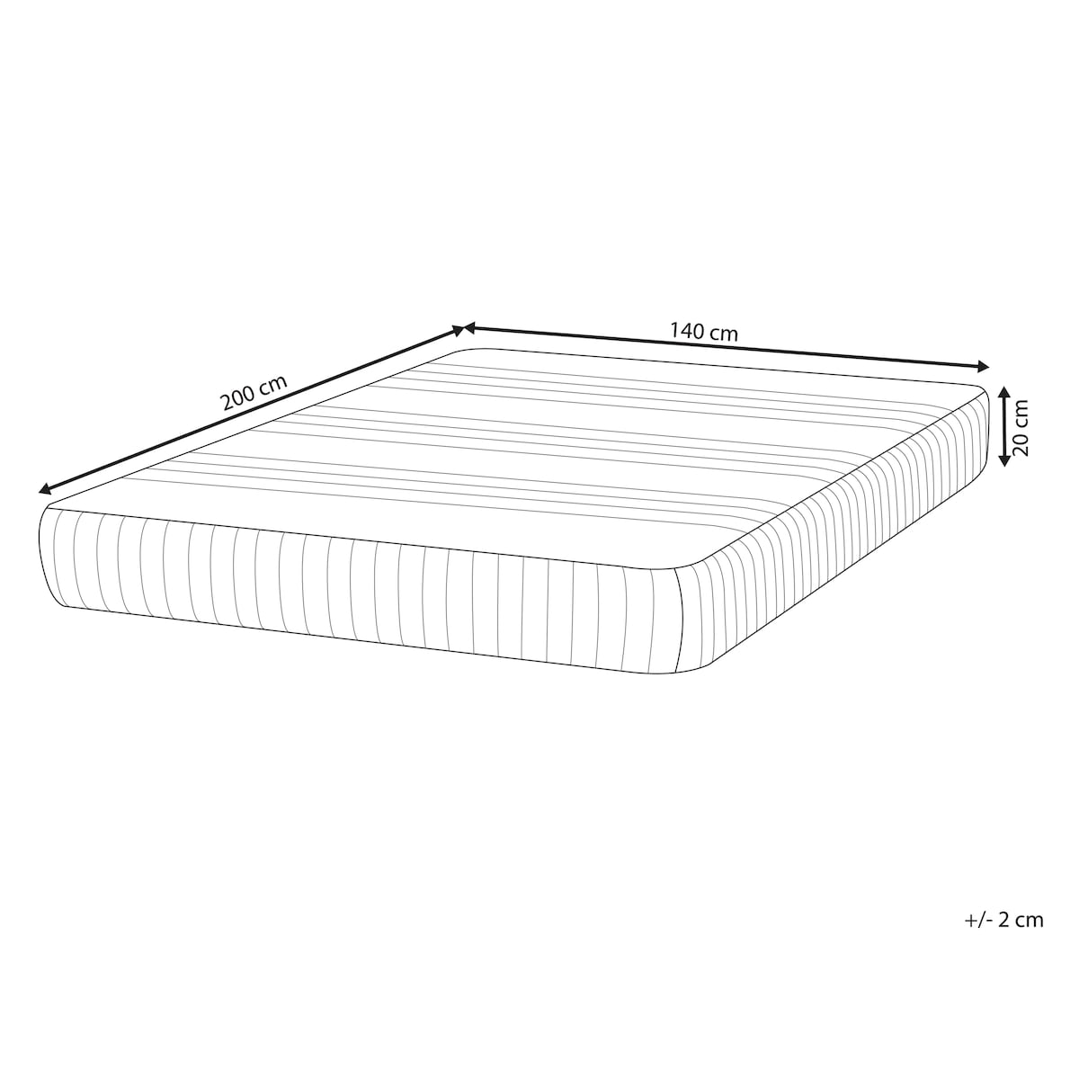 Materac termoelastyczny żelowy COOL FLEX 7 PLUS H3/4 twardy 160 x 200 cm
