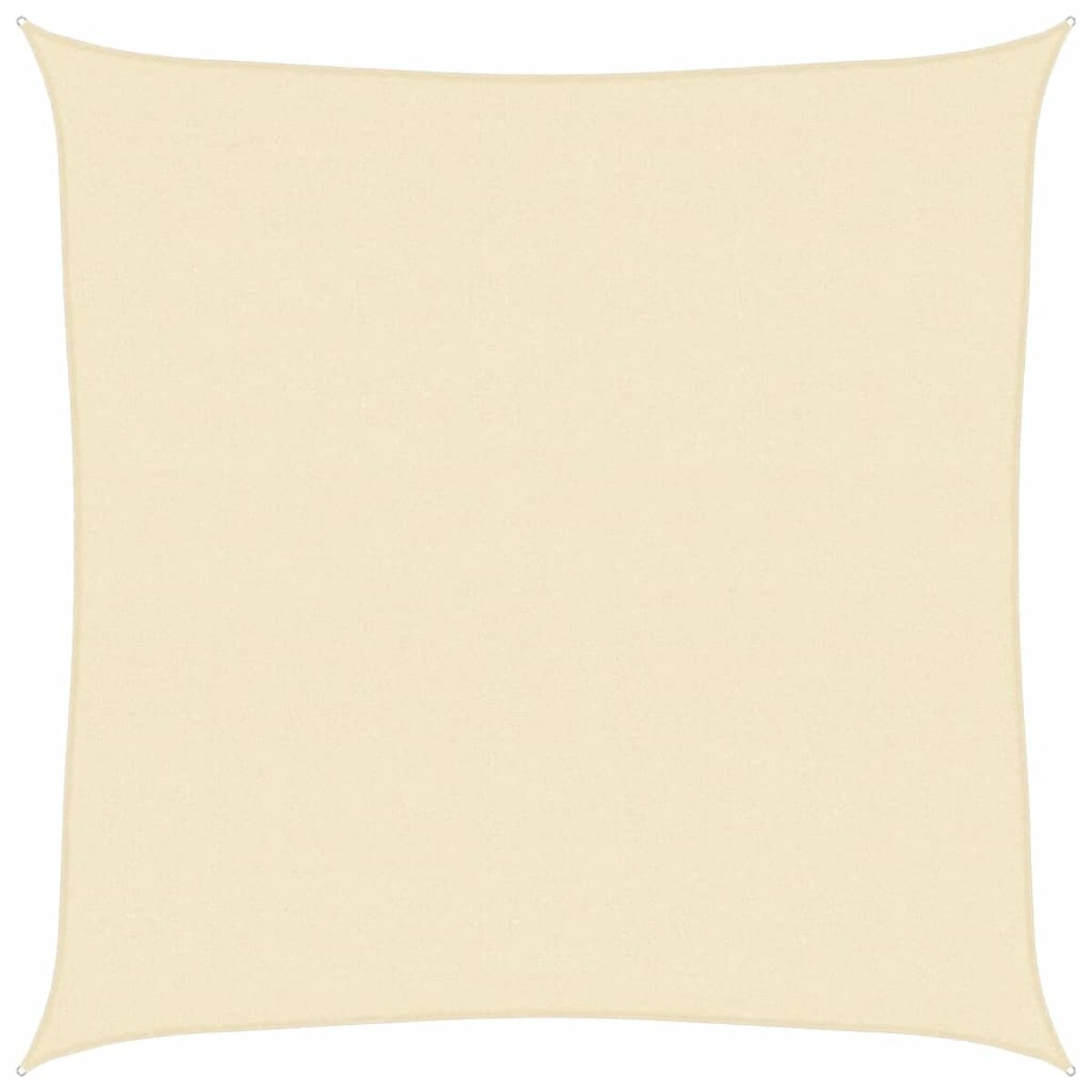 vidaXL Żagiel przeciwsłoneczny, 160 g/m², kremowy, 7x7 m, HDPE