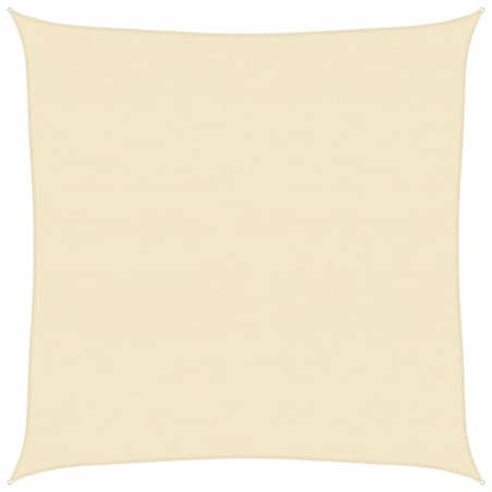 vidaXL Żagiel przeciwsłoneczny, 160 g/m², kremowy, 7x7 m, HDPE