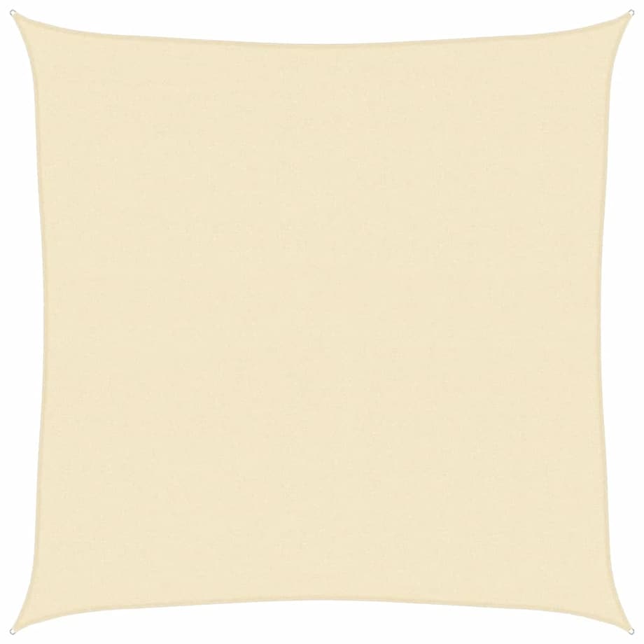 vidaXL Żagiel przeciwsłoneczny, 160 g/m², kremowy, 7x7 m, HDPE