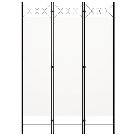 vidaXL Parawan 3-panelowy, biały, 120 x 180 cm